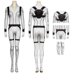 Natasha Romanoff White Jumpsuit 2020 Movie Black Widow Cosplay Costume