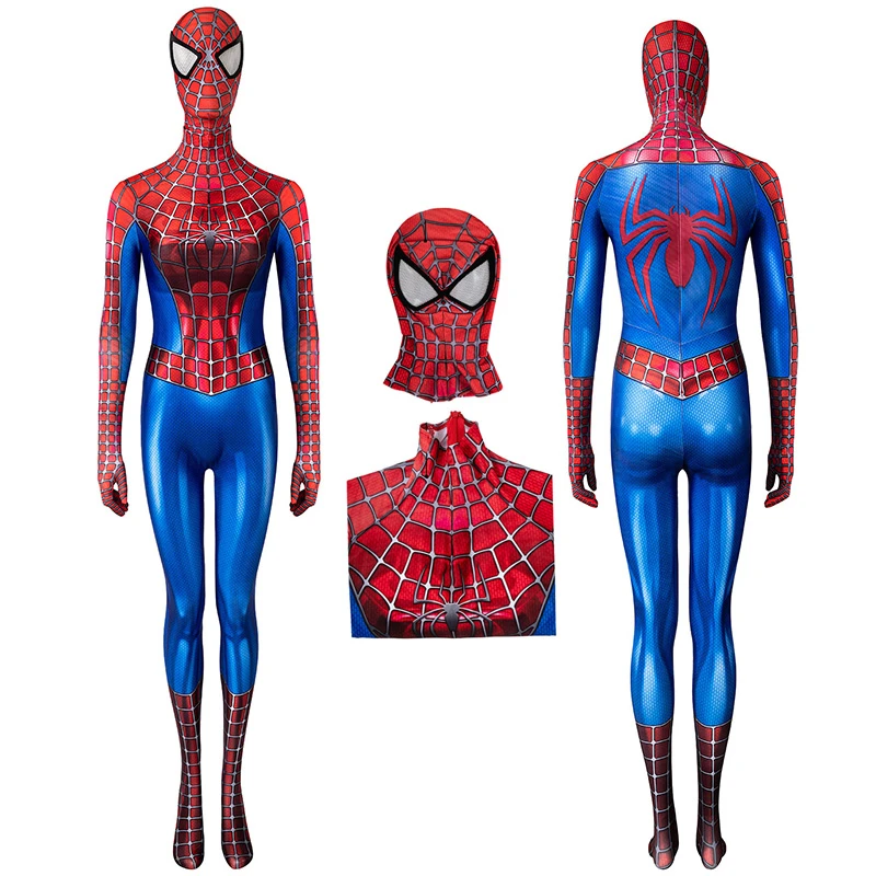 Female Spiderman Tobey Maguire Jumpsuit Spider Man Cosplay Suit 1 Female Spiderman Tobey Maguire Jumpsuit Spider Man Cosplay Suit