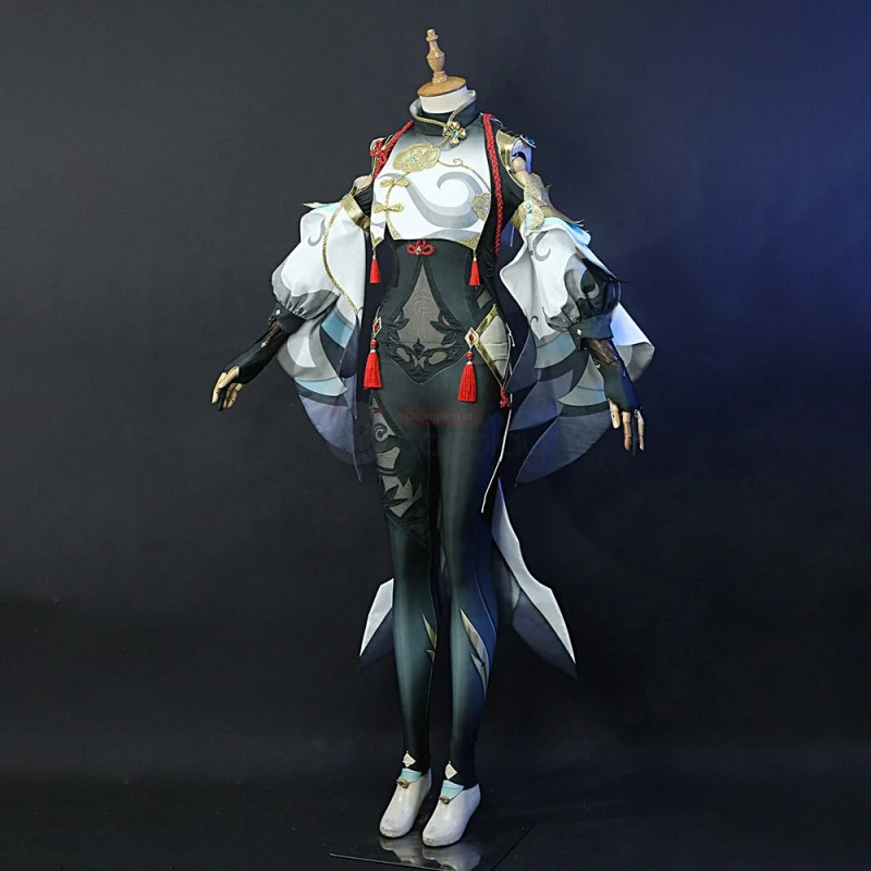 Shenhe Cosplay Costume Genshin Impact Cosplay Suits Improved Version 2 Shenhe Cosplay Costume Genshin Impact Cosplay Suits Improved Version - Image 2