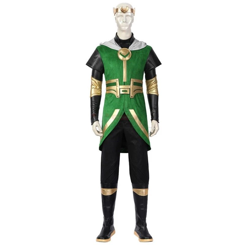 Kids Loki Costume 2021 Loki Laufeyson Cosplay Suit 2 Kids Loki Costume 2021 Loki Laufeyson Cosplay Suit - Image 2