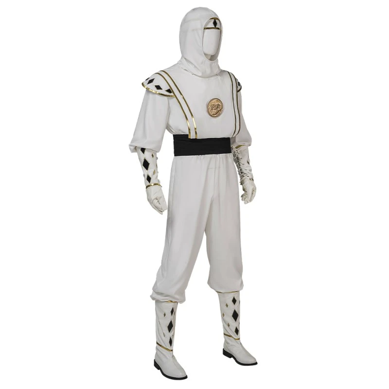 Mighty Morphin Power Rangers Tommy Oliver White Cosplay Costumes MMPR Cosplay Suit 3 Mighty Morphin Power Rangers Tommy Oliver White Cosplay Costumes MMPR Cosplay Suit - Image 3