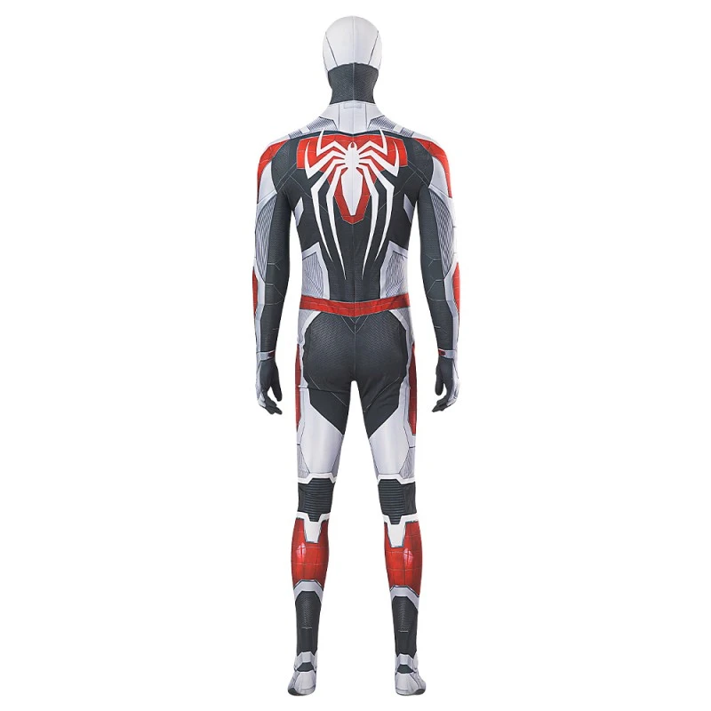 2023 Spiderman PS4 White Armor Jumpsuit Cosplay Costume 5 2023 Spiderman PS4 White Armor Jumpsuit Cosplay Costume - Image 5