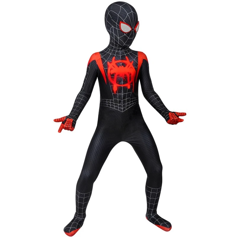 Kids Miles Morales Costume Spider-Man Into The Spider-Verse Cosplay Suit 2 Kids Miles Morales Costume Spider-Man Into The Spider-Verse Cosplay Suit - Image 2