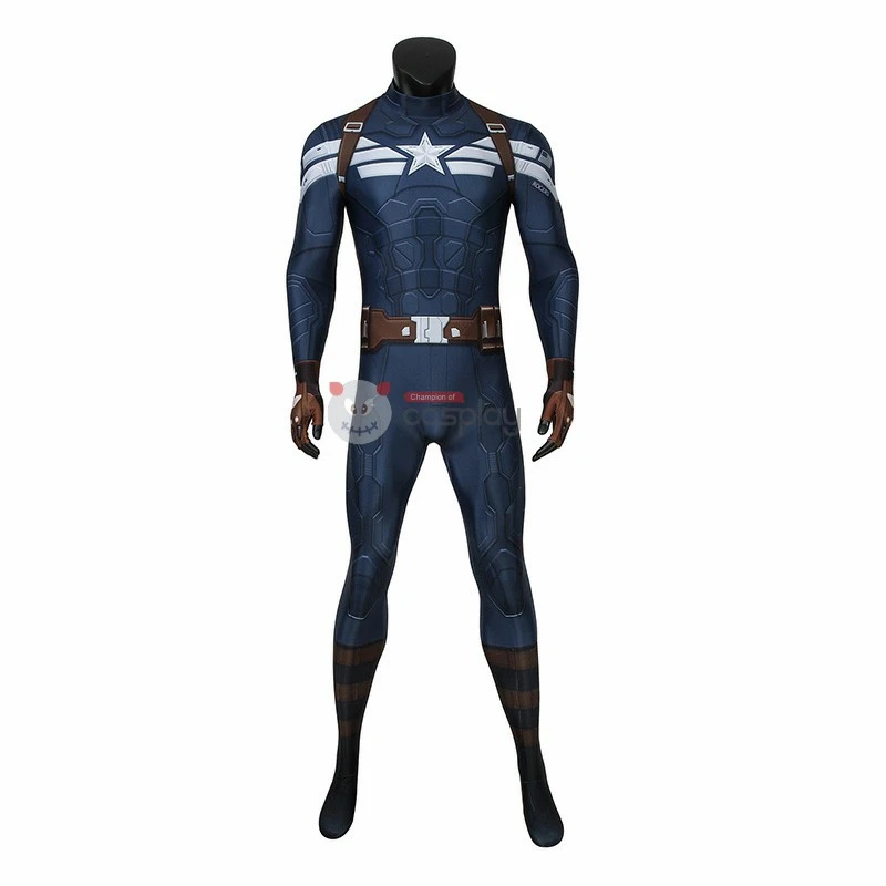 Captain America Costume Steve Rogers Jumpsuit Bodysuit Cosplay 2 Captain America Costume Steve Rogers Jumpsuit Bodysuit Cosplay - Image 2