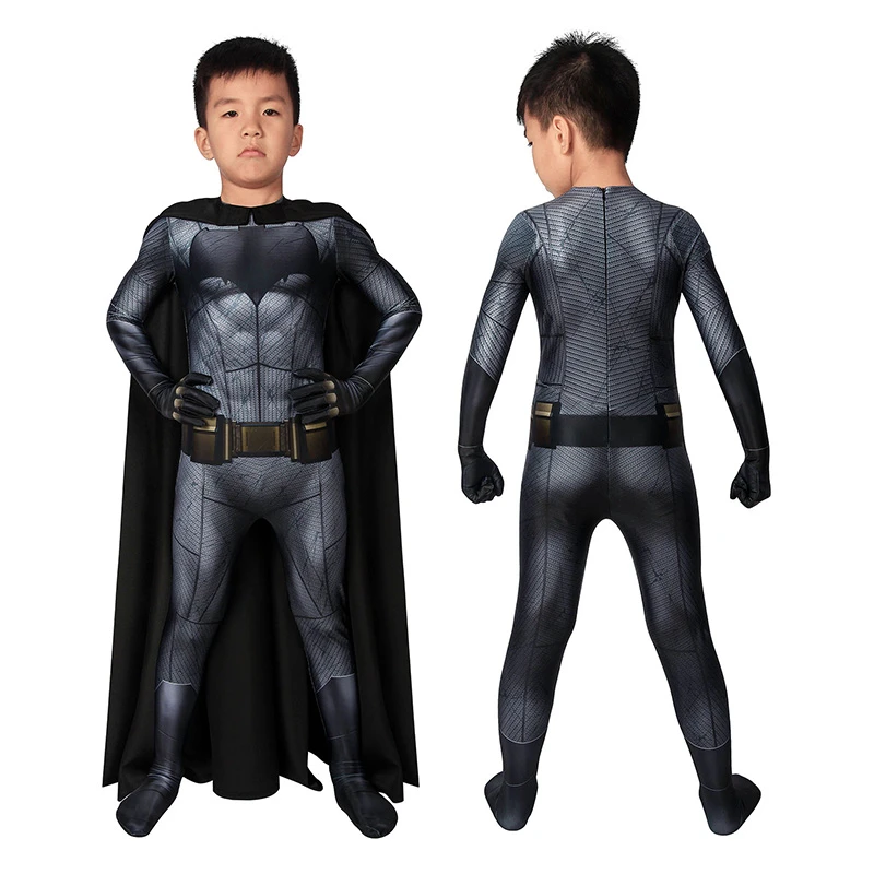 Children Bruce Wayne Black Polyester Jumpsuit By Champion Cosplay 1 Children Bruce Wayne Black Polyester Jumpsuit By Champion Cosplay
