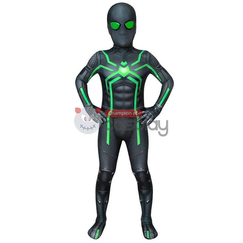 Spider Man Stealth Big Time Cosplay Costume Spiderman Jumpsuit For Kids 2 Spider Man Stealth Big Time Cosplay Costume Spiderman Jumpsuit For Kids - Image 2