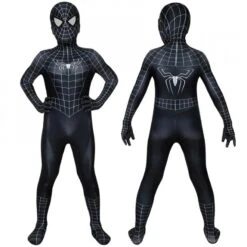 Spiderman 3 Eddie Brock Cosplay Costume Venom Jumpsuit For Kids