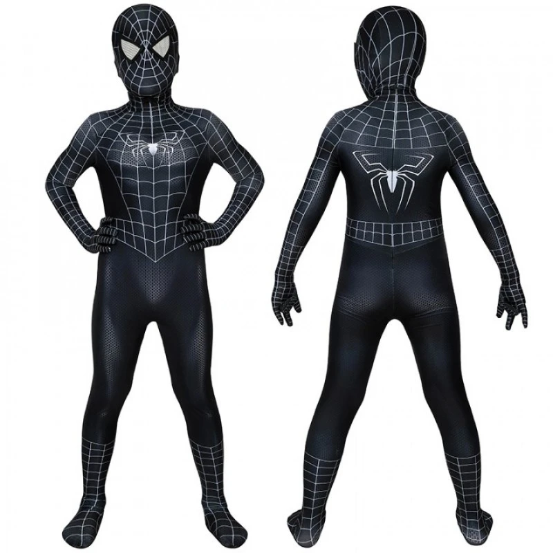Spiderman 3 Eddie Brock Cosplay Costume Venom Jumpsuit For Kids 1 Spiderman 3 Eddie Brock Cosplay Costume Venom Jumpsuit For Kids