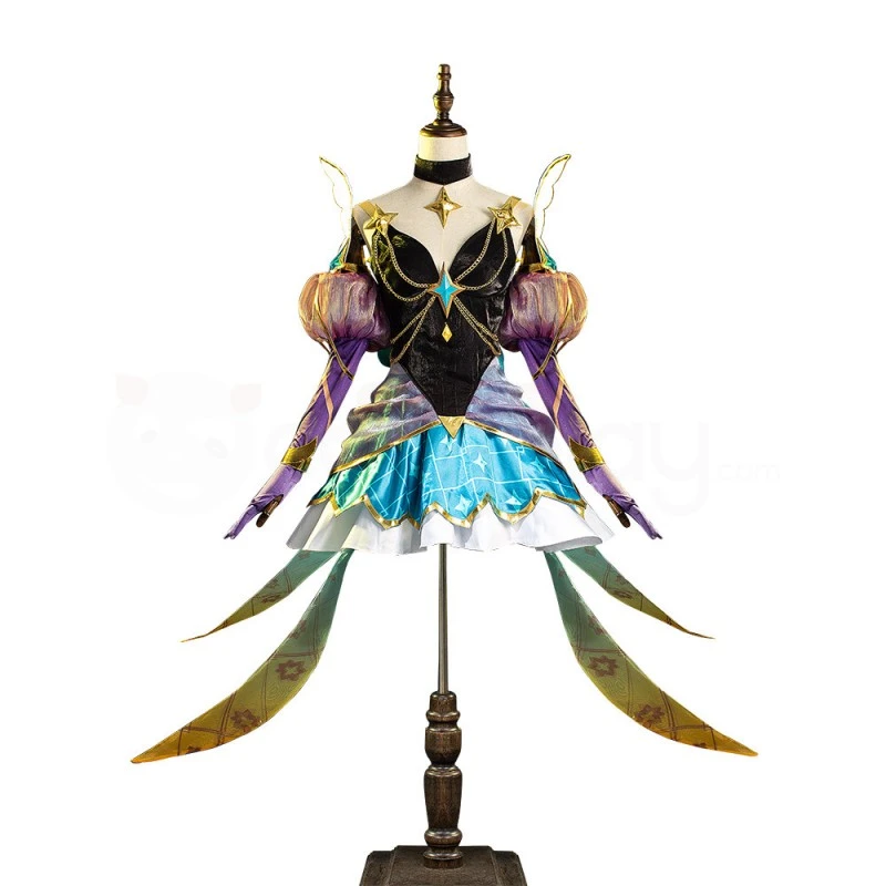 LOL Prestige Star Guardian Syndra Cosplay Costume League Of Legends Dress Suit 2 LOL Prestige Star Guardian Syndra Cosplay Costume League Of Legends Dress Suit - Image 2