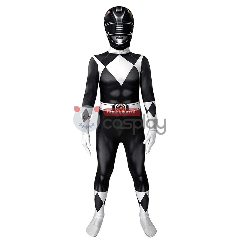 Mighty Morphin Power Rangers Cosplay Costume Black Rangers Suit For Kids 1 Mighty Morphin Power Rangers Cosplay Costume Black Rangers Suit For Kids