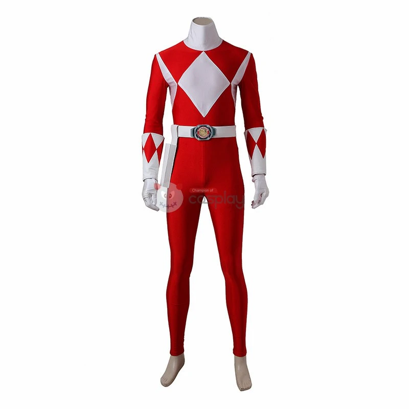 Geki Tyranno Ranger Costume Red Mighty Morphin' Power Rangers Cosplay Costumes 2 Geki Tyranno Ranger Costume Red Mighty Morphin' Power Rangers Cosplay Costumes - Image 2