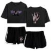 Wednesday Crop Top T-shirt The Addams Family Shorts