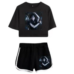 Wednesday Addams Crop Top T-shirt The Addams Family Shorts