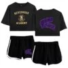 The Addams Family Wednesday T-shirt Nevermore Academy Shorts