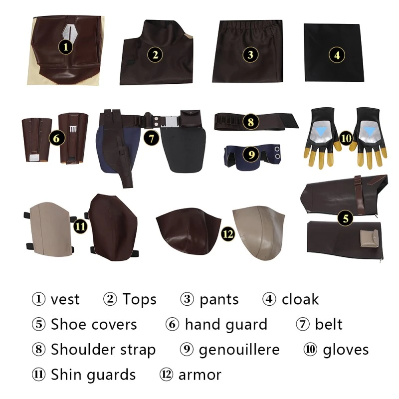 Star Wars Cosplay Costumes The Mandalorian Halloween Suit 12 Star Wars Cosplay Costumes The Mandalorian Halloween Suit - Image 12