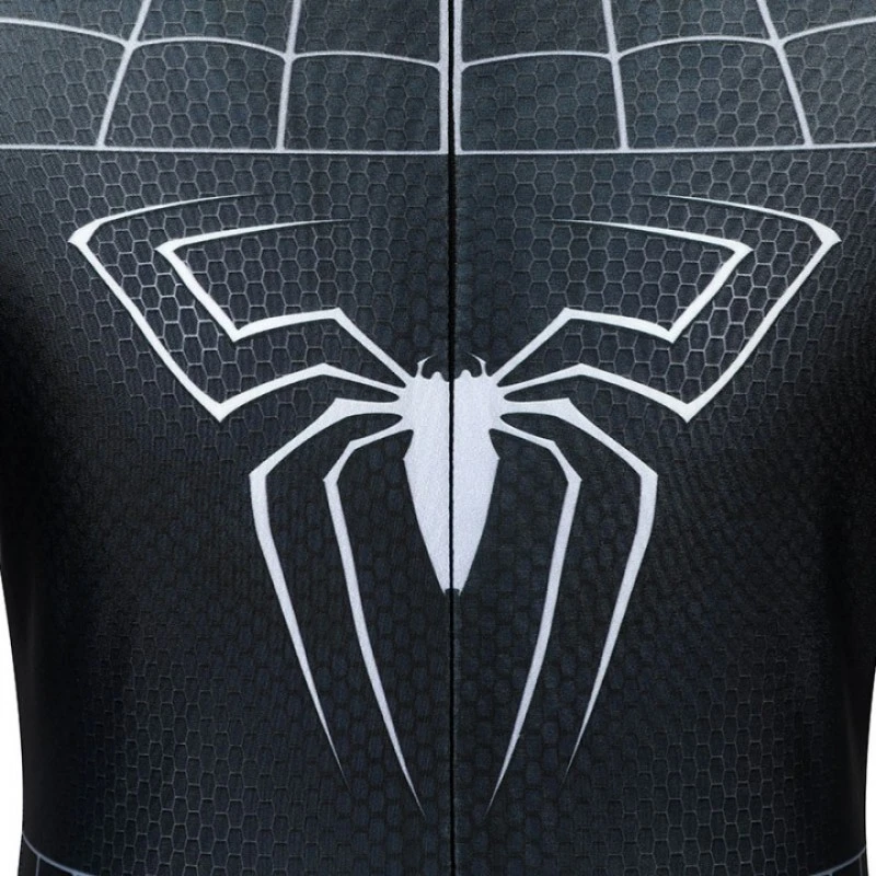 Spiderman 3 Eddie Brock Cosplay Costume Venom Jumpsuit For Kids 10 Spiderman 3 Eddie Brock Cosplay Costume Venom Jumpsuit For Kids - Image 10