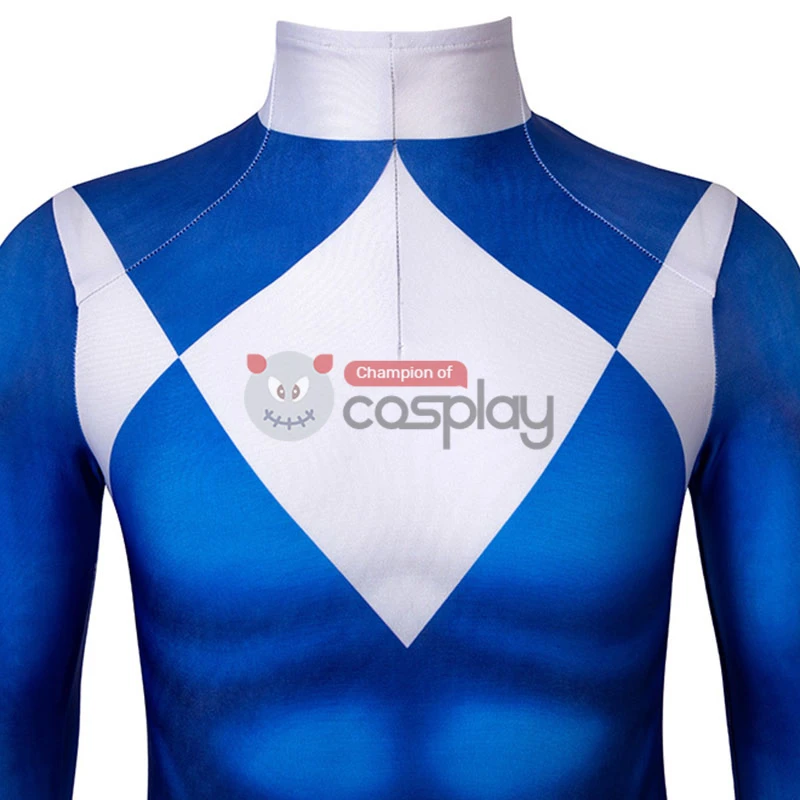 Blue Ranger Jumpsuit Mighty Morphin Power Rangers Cosplay Suit For Kids 9 Blue Ranger Jumpsuit Mighty Morphin Power Rangers Cosplay Suit For Kids - Image 9