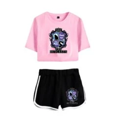 The Outcasts Crop Top Wednesday Addams Shorts T-shirt 25 The Outcasts Crop Top Wednesday Addams Shorts T-shirt -Cosplay Clothing Store 10 800x800 448