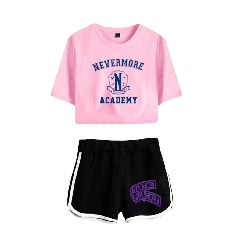 The Addams Family Wednesday T-shirt Nevermore Academy Shorts 10 The Addams Family Wednesday T-shirt Nevermore Academy Shorts - Image 10