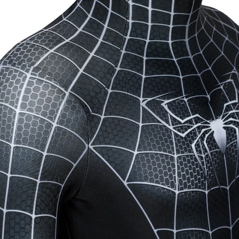 Spiderman 3 Eddie Brock Cosplay Costume Venom Jumpsuit For Kids 11 Spiderman 3 Eddie Brock Cosplay Costume Venom Jumpsuit For Kids - Image 11