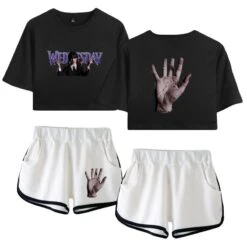 Wednesday Crop Top T-shirt The Addams Family Shorts -Cosplay Clothing Store 11 800x800 430