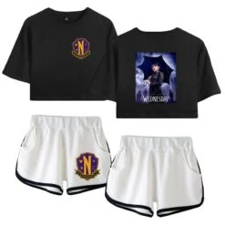 Wednesday Addams T-shirt Nevermore Academy Shorts -Cosplay Clothing Store 11 800x800 433