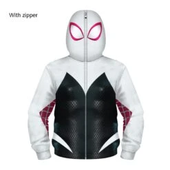 Spider Gwen Ghost Spider Fleece Zip Up Hoodie Avengers Spiderman Sweatshirts -Cosplay Clothing Store 12 800x800 365