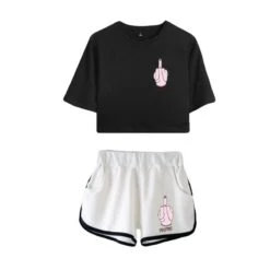 The Addams Family Crop Top T-shirt Wednesday Polyester Shorts 27 The Addams Family Crop Top T-shirt Wednesday Polyester Shorts -Cosplay Clothing Store 12 800x800 368