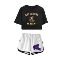 The Addams Family Wednesday T-shirt Nevermore Academy Shorts 27 The Addams Family Wednesday T-shirt Nevermore Academy Shorts -Cosplay Clothing Store 12 800x800 370