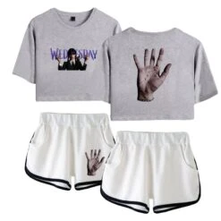 Wednesday Crop Top T-shirt The Addams Family Shorts -Cosplay Clothing Store 13 800x800 308