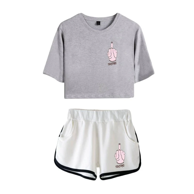 The Addams Family Crop Top T-shirt Wednesday Polyester Shorts 14 The Addams Family Crop Top T-shirt Wednesday Polyester Shorts - Image 14