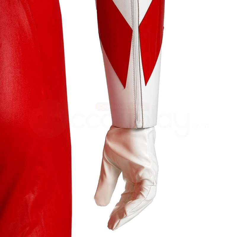 Red Ranger Costume Mighty Morphin Power Rangers Jason Lee Scott Cosplay Suit 14 Red Ranger Costume Mighty Morphin Power Rangers Jason Lee Scott Cosplay Suit - Image 14