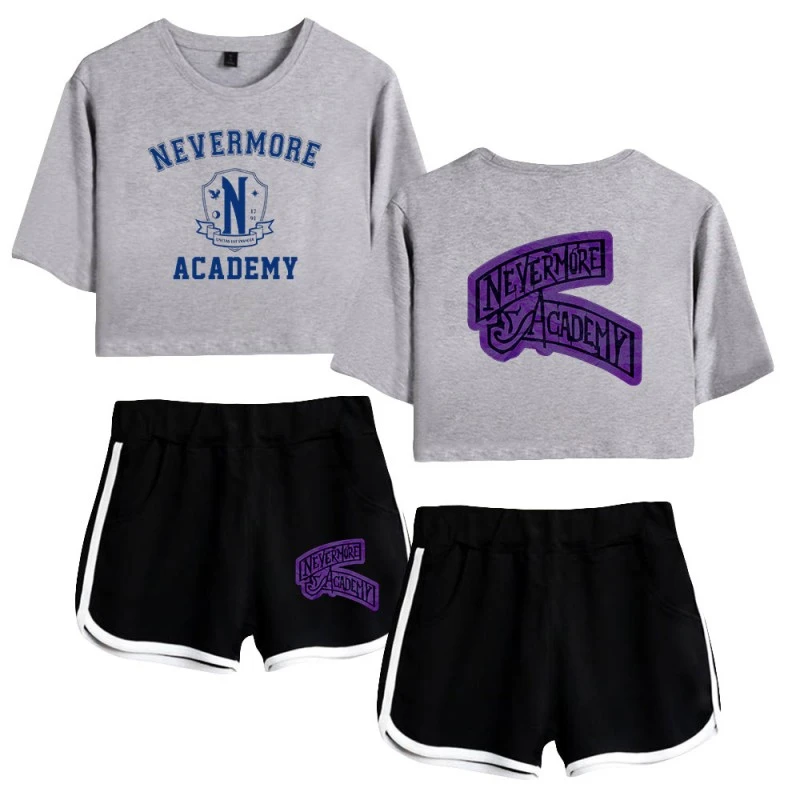 The Addams Family Wednesday T-shirt Nevermore Academy Shorts 15 The Addams Family Wednesday T-shirt Nevermore Academy Shorts - Image 15