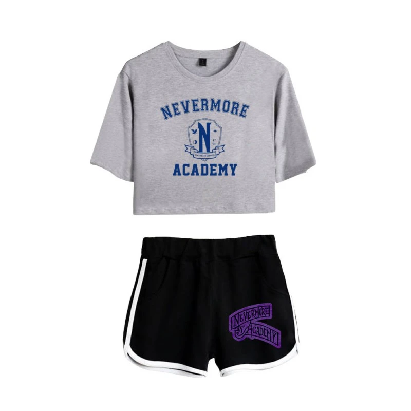 The Addams Family Wednesday T-shirt Nevermore Academy Shorts 16 The Addams Family Wednesday T-shirt Nevermore Academy Shorts - Image 16
