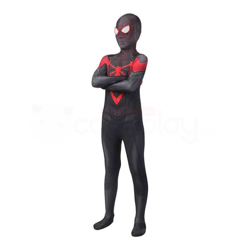 Spider-Man Miles Morales PS5 Cosplay Costume Spiderman Suit For Kids 2 Spider-Man Miles Morales PS5 Cosplay Costume Spiderman Suit For Kids - Image 2
