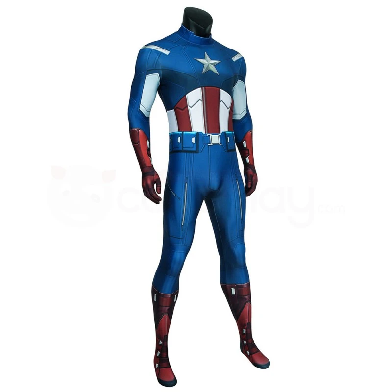 The Avengers Steve Rogers Bodysuit Captain America Cosplay Costume 2 The Avengers Steve Rogers Bodysuit Captain America Cosplay Costume - Image 2