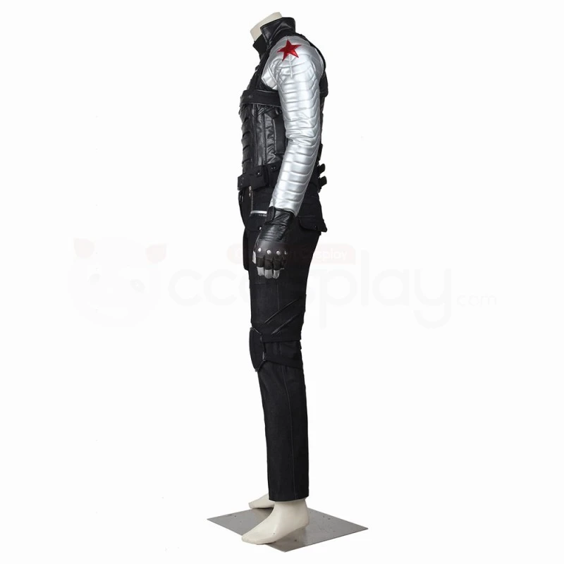 Captain America 2 The Winter Soldier Bucky Barnes Cosplay Costume 2 Captain America 2 The Winter Soldier Bucky Barnes Cosplay Costume - Image 2