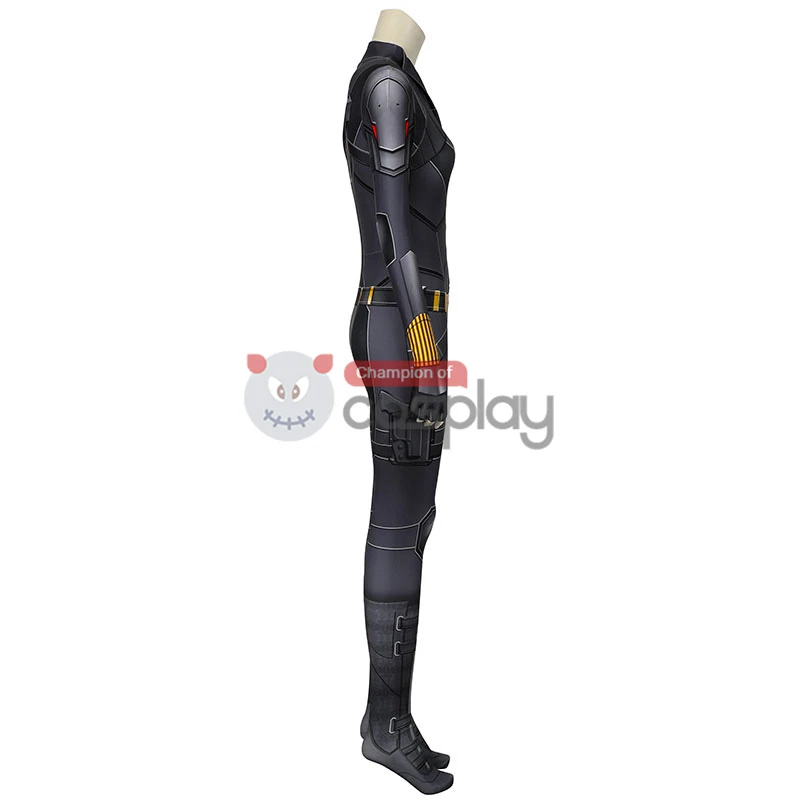 Natasha Romanoff Black Jumpsuit 2020 Movie Black Widow Cosplay Costume 3 Natasha Romanoff Black Jumpsuit 2020 Movie Black Widow Cosplay Costume - Image 3