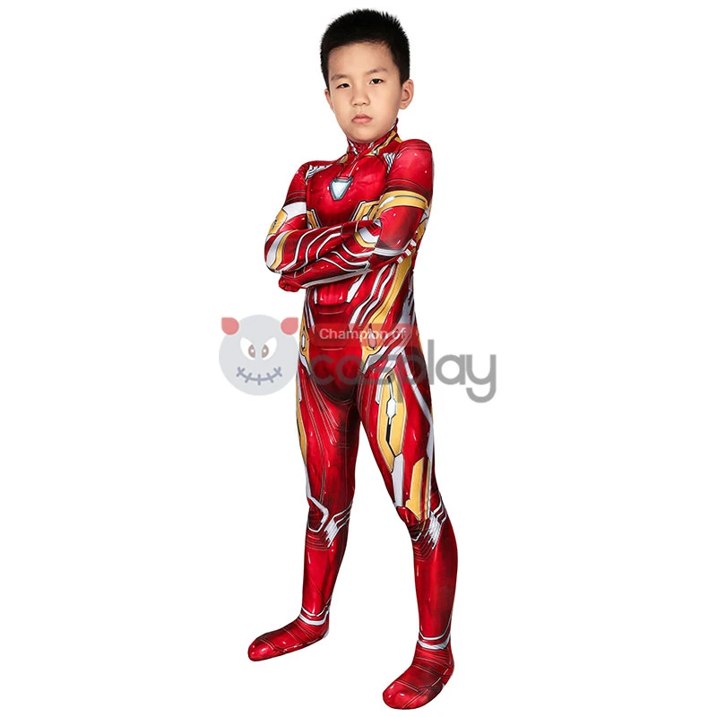 Iron Man Jumpsuit The Avengers Tony Stark Cosplay Costume For Kids 3 Iron Man Jumpsuit The Avengers Tony Stark Cosplay Costume For Kids - Image 3