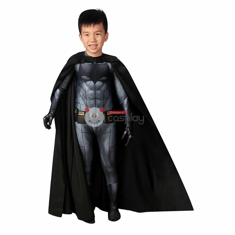 Children Bruce Wayne Black Polyester Jumpsuit By Champion Cosplay 2 Children Bruce Wayne Black Polyester Jumpsuit By Champion Cosplay - Image 2
