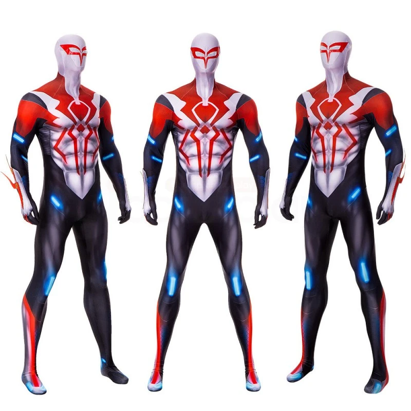 Comic Spiderman 2099 V2 Cosplay Costume Spiderman Halloween Jumpsuit 3 Comic Spiderman 2099 V2 Cosplay Costume Spiderman Halloween Jumpsuit - Image 3