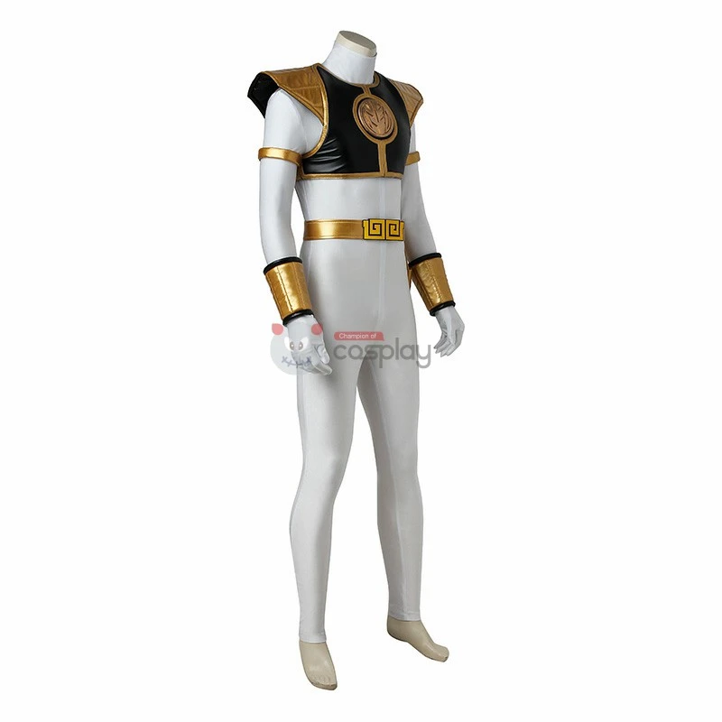 Tommy Oliver Costume White Mighty Morphin' Power Rangers Cosplay Costumes 3 Tommy Oliver Costume White Mighty Morphin' Power Rangers Cosplay Costumes - Image 3