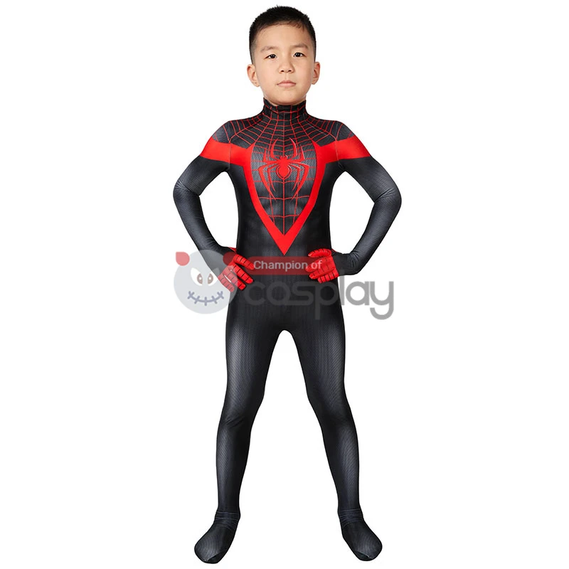 Kids Ultimate Spider Man Cosplay Costume Spiderman PS5 Miles Morales Jumpsuit 4 Kids Ultimate Spider Man Cosplay Costume Spiderman PS5 Miles Morales Jumpsuit - Image 4
