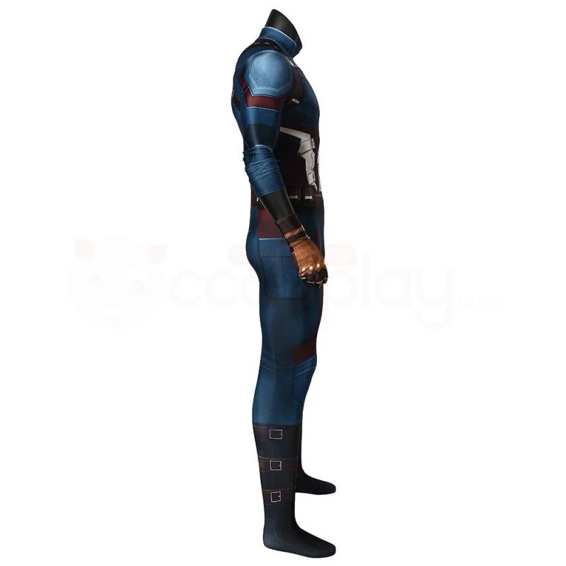 Captain America Jumpsuit Avengers Infinity War Steve Rogers Cosplay Costume 2 Captain America Jumpsuit Avengers Infinity War Steve Rogers Cosplay Costume - Image 2