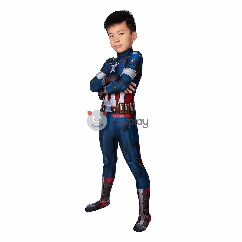 Kids Captain America Costume Avengers: Age Of Ultron Steven Rogers Cosplay Costume 3 Kids Captain America Costume Avengers: Age Of Ultron Steven Rogers Cosplay Costume - Image 3