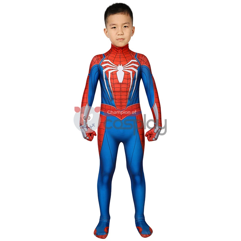 Kids Spiderman Jumpsuit Marvel Spider Man PS4 Cosplay Costume 4 Kids Spiderman Jumpsuit Marvel Spider Man PS4 Cosplay Costume - Image 4