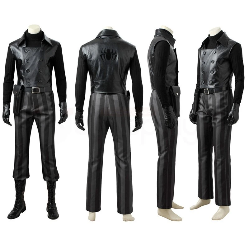 Spiderman Into The Spider-Verse Noir Cosplay Costume Spider-Man Suit 3 Spiderman Into The Spider-Verse Noir Cosplay Costume Spider-Man Suit - Image 3
