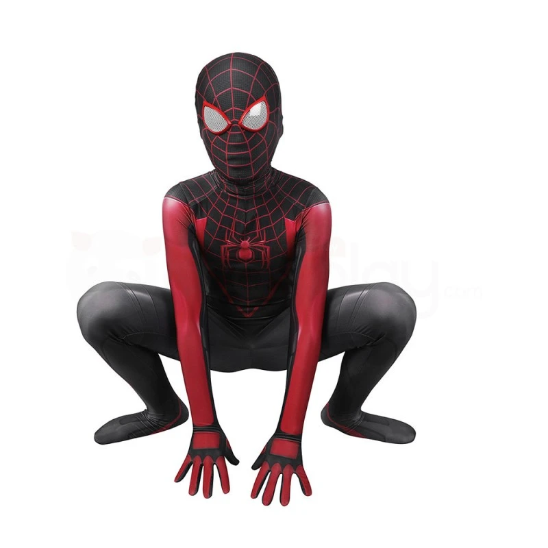Kids Spiderman Cosplay Suit Spider-Man 2 PS5 Cosplay Miles Morales Costumes 4 Kids Spiderman Cosplay Suit Spider-Man 2 PS5 Cosplay Miles Morales Costumes - Image 4