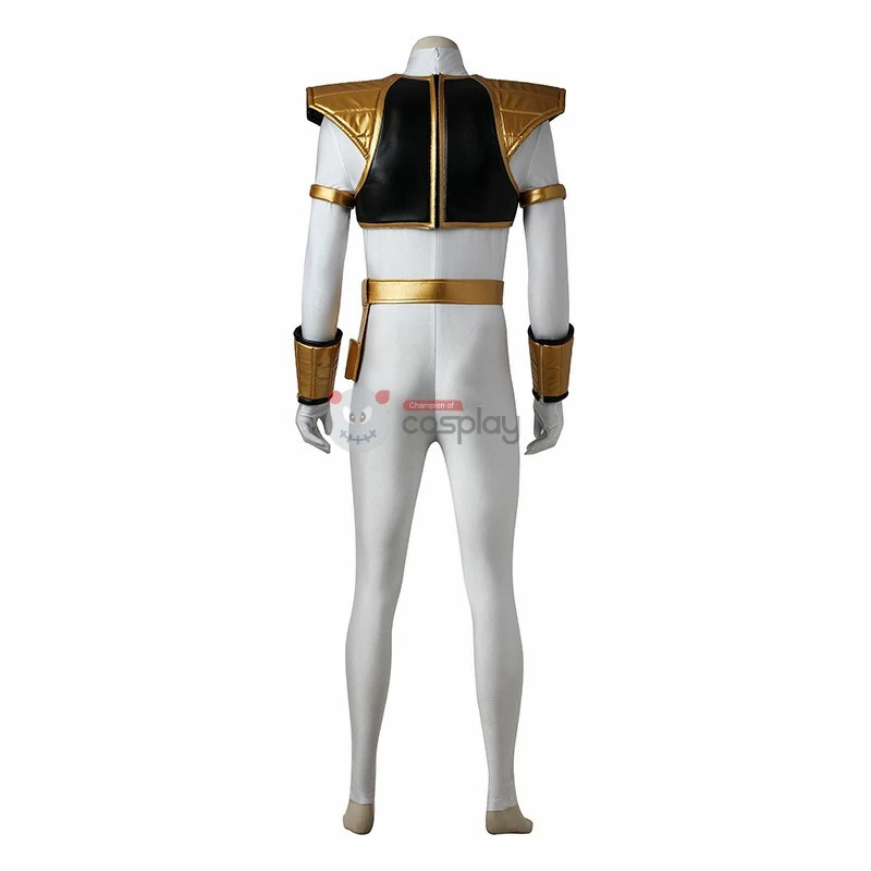 Tommy Oliver Costume White Mighty Morphin' Power Rangers Cosplay Costumes 4 Tommy Oliver Costume White Mighty Morphin' Power Rangers Cosplay Costumes - Image 4