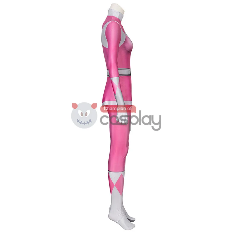 Pink Ranger Costume Mighty Morphin Power Rangers Cosplay Suit 4 Pink Ranger Costume Mighty Morphin Power Rangers Cosplay Suit - Image 4